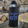 Stoked on Beer 64 oz Vacuum Insulated Carry Cap Growler