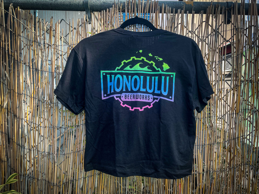 Women's HBW Neon Ombre Crop Top T-shirt