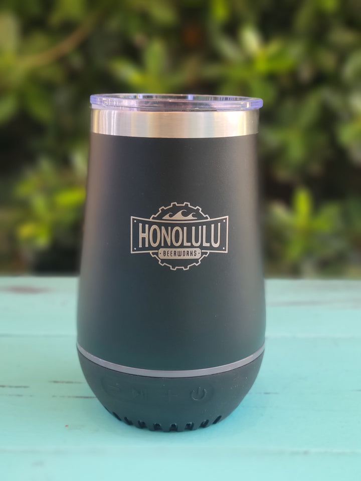 Honolulu Beerworks 12 oz Wine Tumbler with Bluetooth Speaker