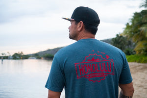 Men's HBW Logo T (Slate Blue/Red)