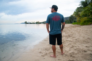 Men's HBW Logo T (Slate Blue/Red)