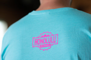 Men's Surf Beer Rinse Repeat Blue T-Shirt
