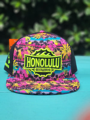 Flat Bill Miami Print Hat