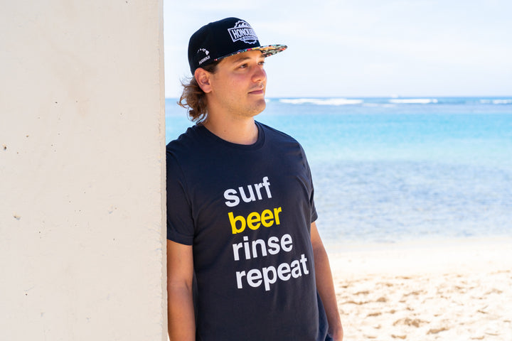 Men's Surf Rinse Repeat Charcoal T-Shirt