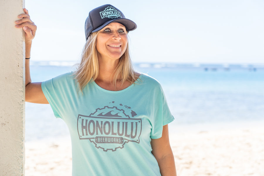 Women's Standard Logo Mint Grey Dolman