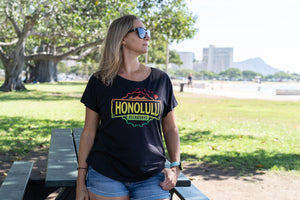 Women's Standard Logo Black Reggae Dolman
