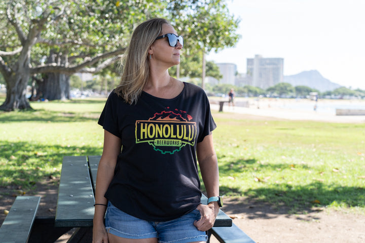 Women's Standard Logo Black Reggae Dolman